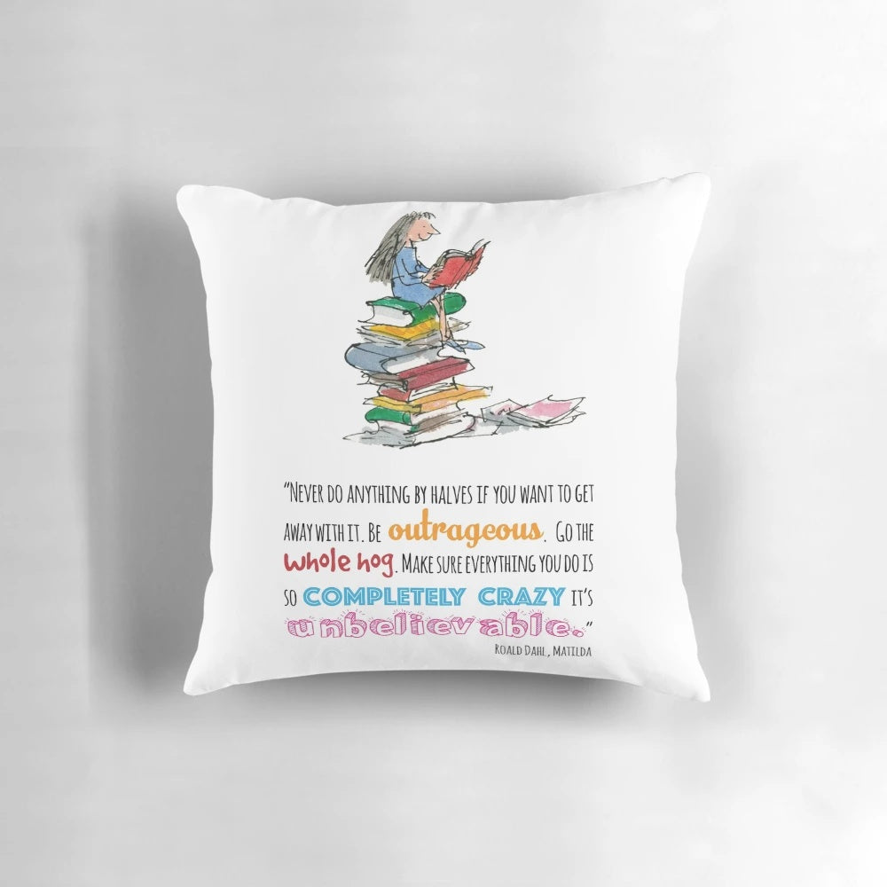 Matilda Pillow - A Cozy, Whimsical Pillow Featuring the Girl from the Roald Dahl Classic