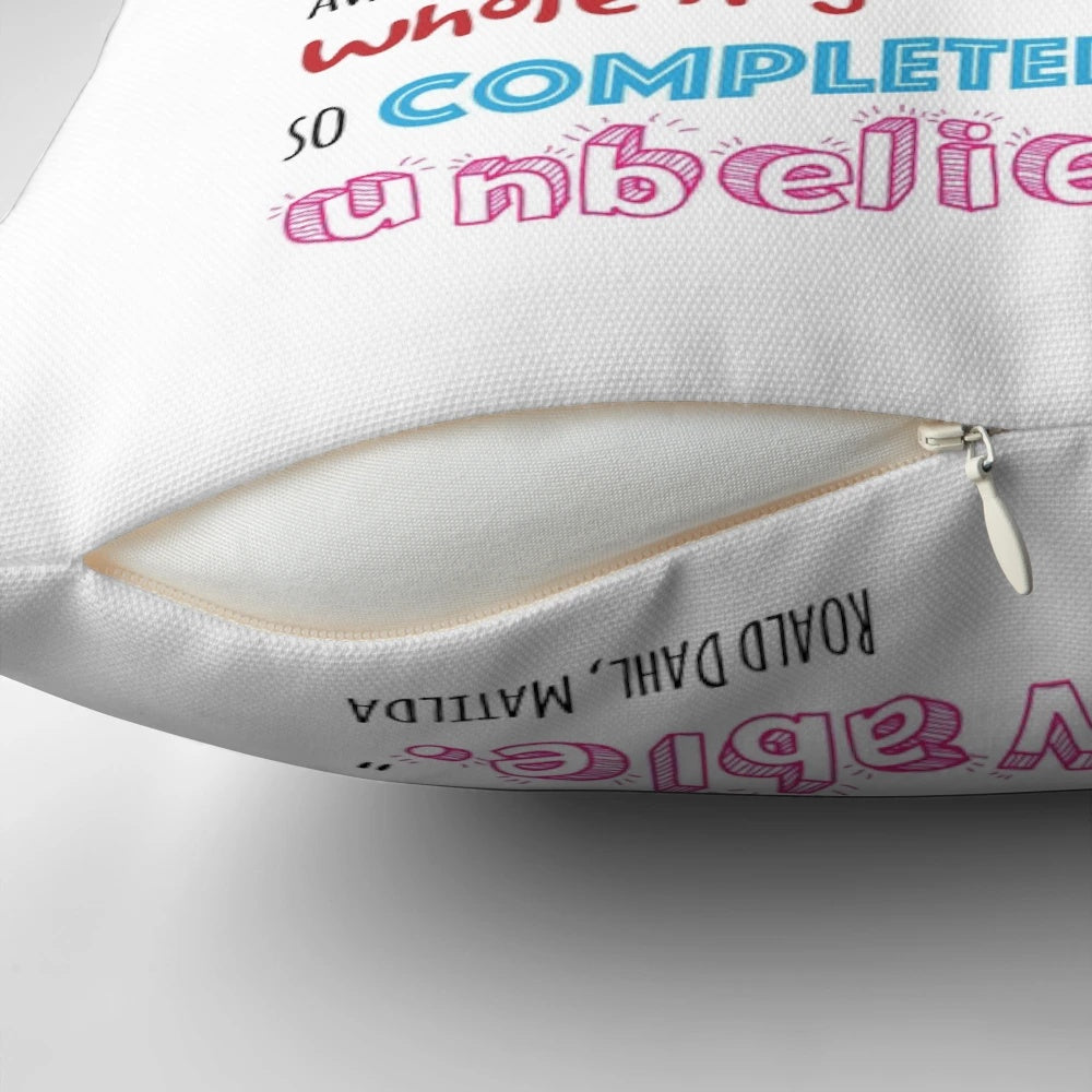 Matilda Pillow - A Cozy, Whimsical Pillow Featuring the Girl from the Roald Dahl Classic