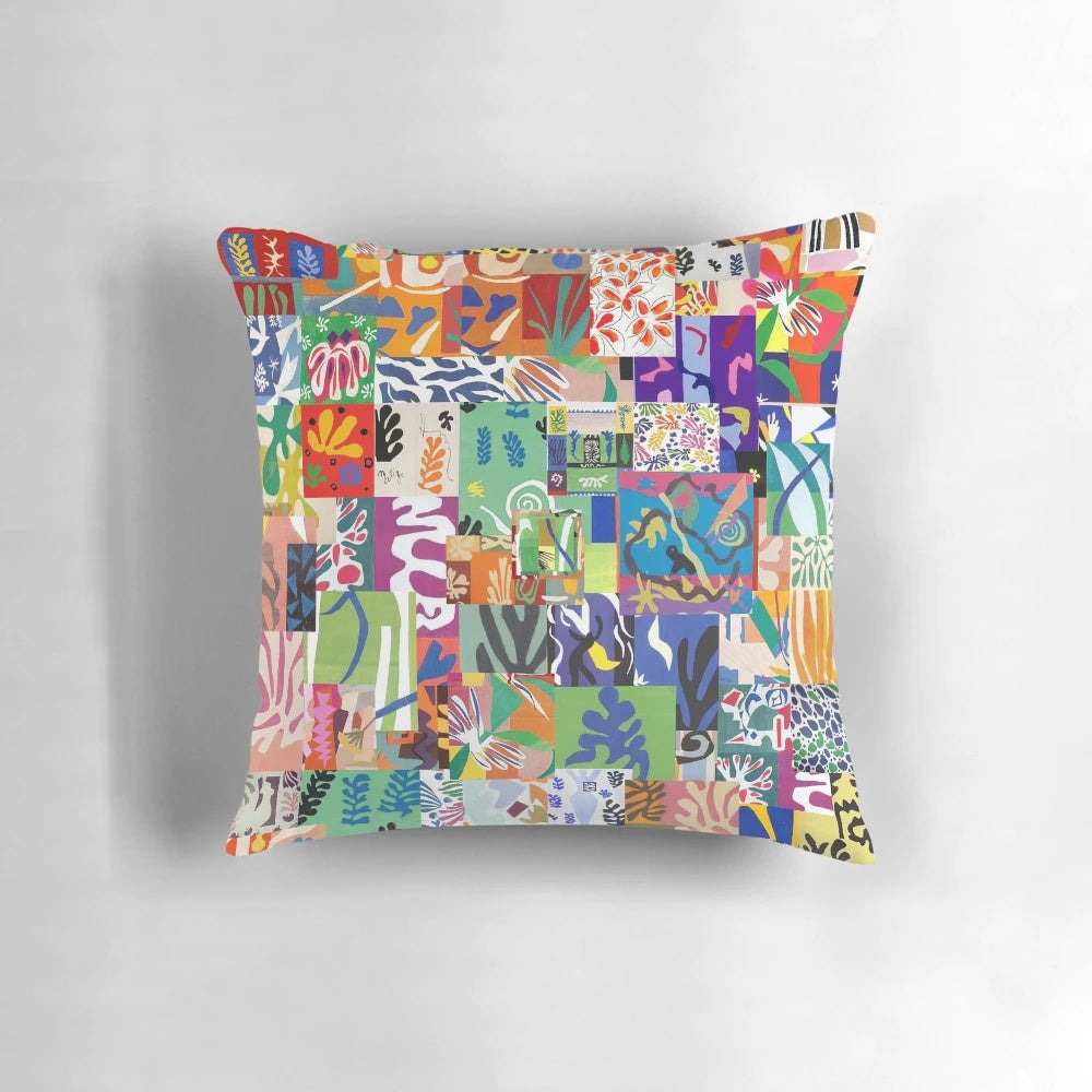 Decorative pillow featuring Henri Matisse's iconic cut-out artwork