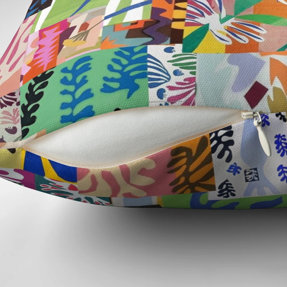 Decorative pillow featuring Henri Matisse's iconic cut-out artwork