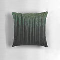 Matrix code-inspired pillow design with cyberpunk and sci-fi elements