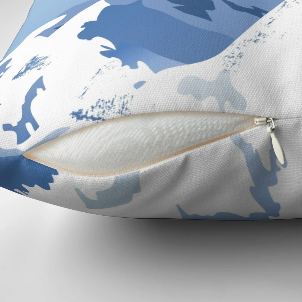 Matterhorn mountain in Zermatt, Switzerland featured on a cozy ski poster pillow