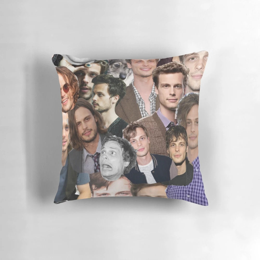 Matthew Gray Gubler as Spencer Reid from the TV show Criminal Minds decorative pillow
