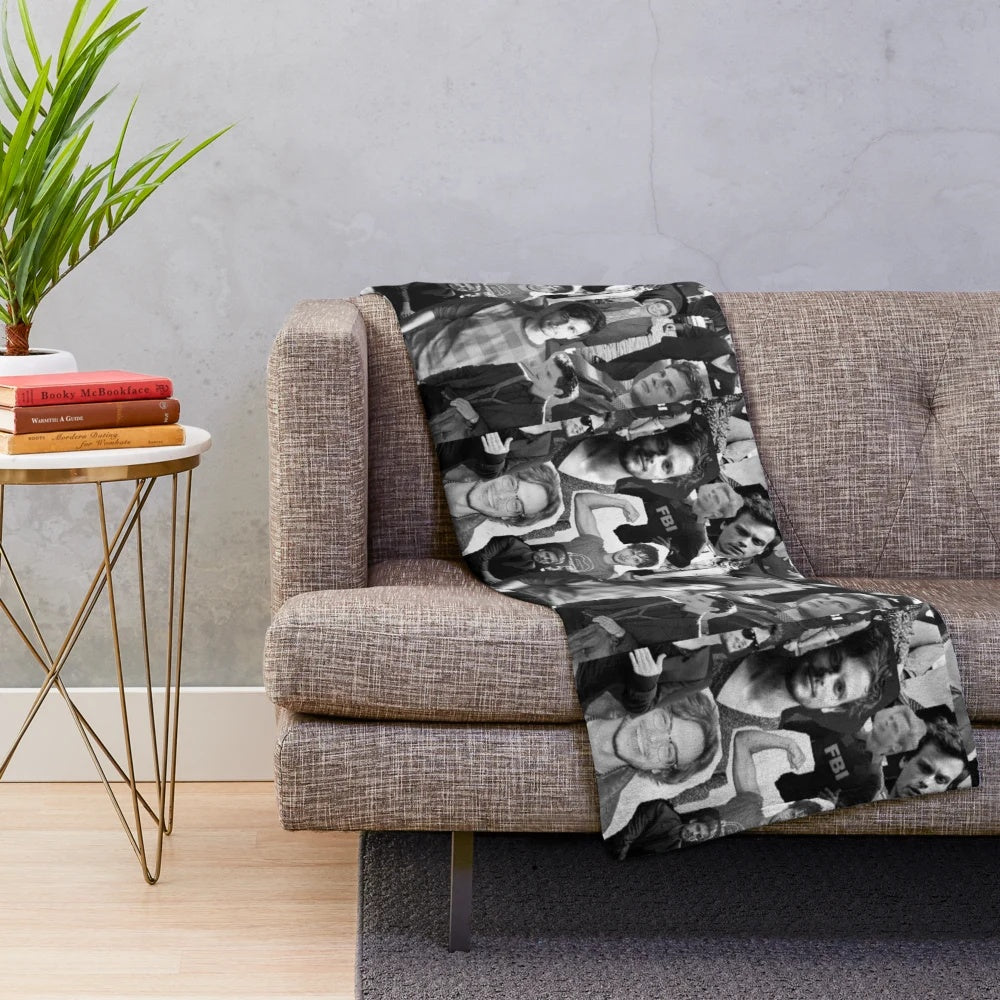 Matthew Gray Gubler Inspired Collage Plush Blanket
