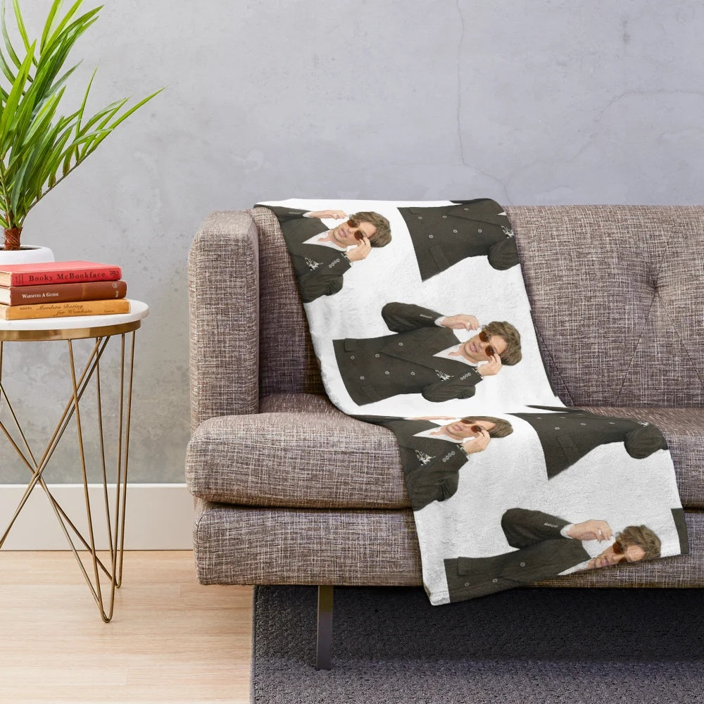 Matthew Gray Gubler inspired plush blanket featuring the character Spencer Reid from the TV show Criminal Minds