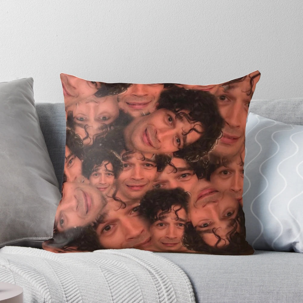 Matty Healy themed pillow featuring The 1975 band image