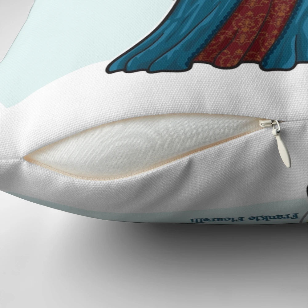 Mature Queen Charlotte Bridgerton-Inspired Retro Pillow