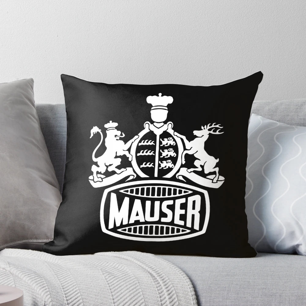 Mauser Crest Pillow featuring the iconic Mauser crest, a symbol of German military history