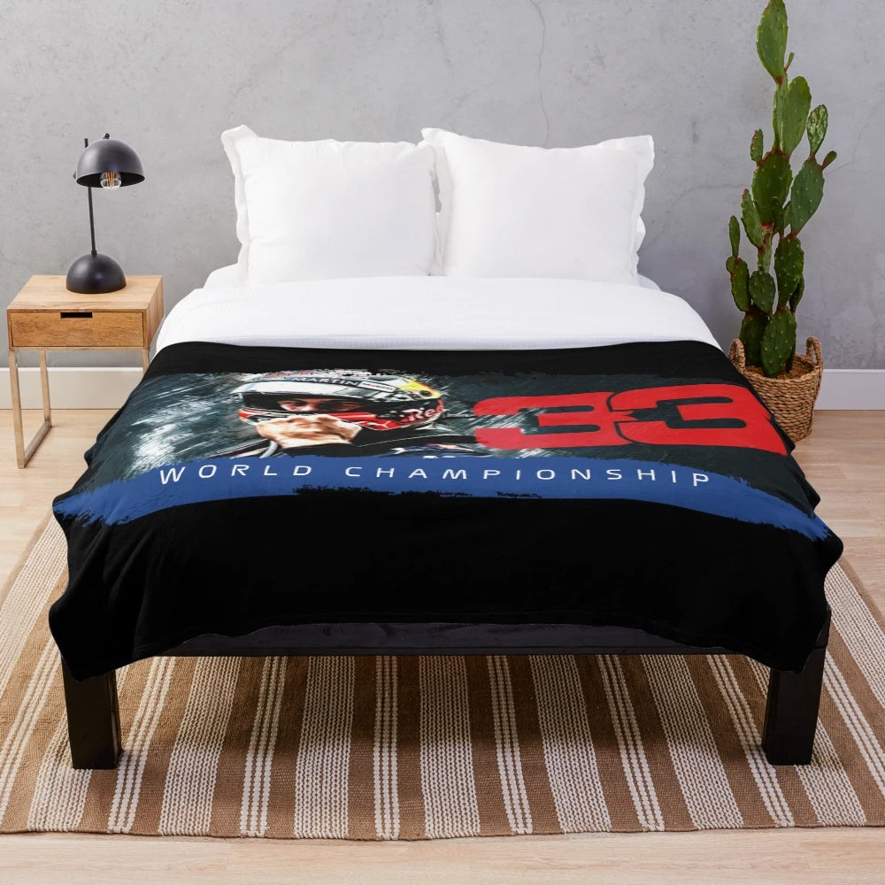 Max Verstappen 2022 Formula 1 World Champion plush blanket