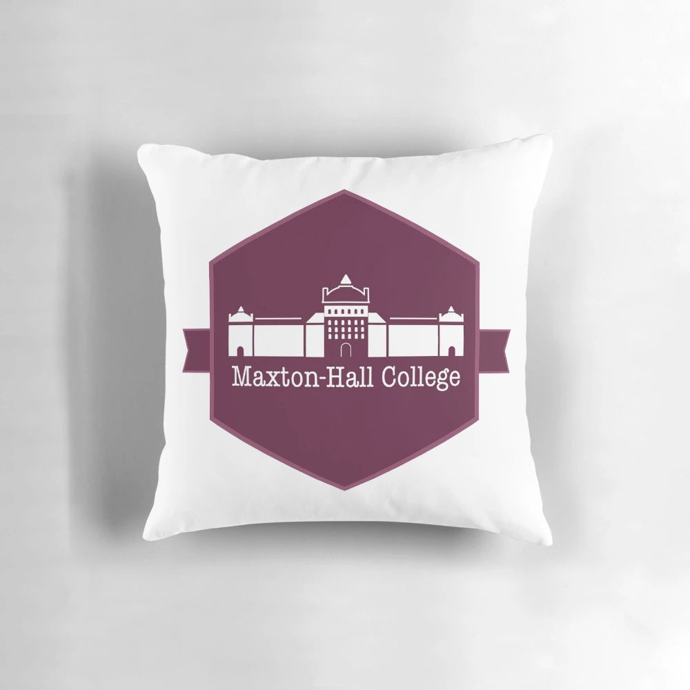 Maxton-Hall College logo inspired pillow featuring the Mona Kasten book series design