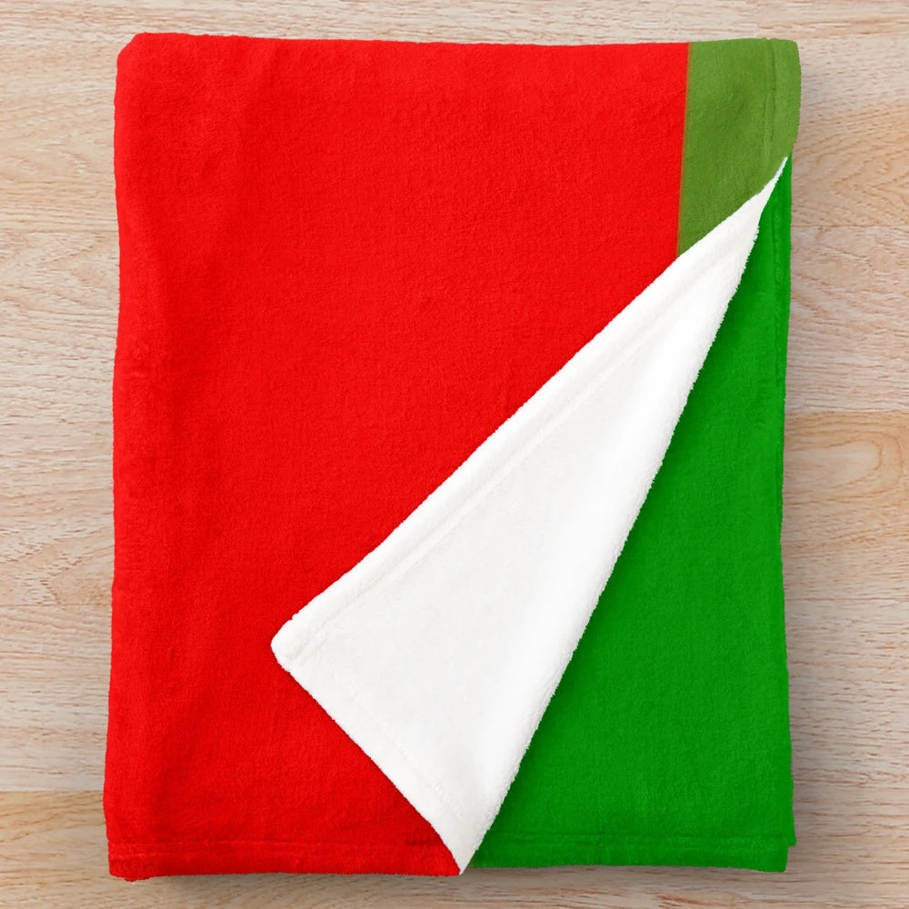 Mayo Inspired Plush Blanket with Gaelic Football and Croke Park Imagery