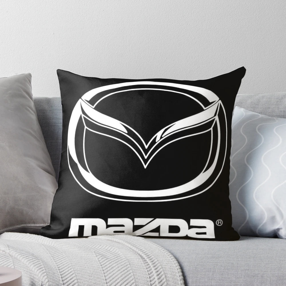 Mazda-inspired car pillow featuring the iconic Mazda logo