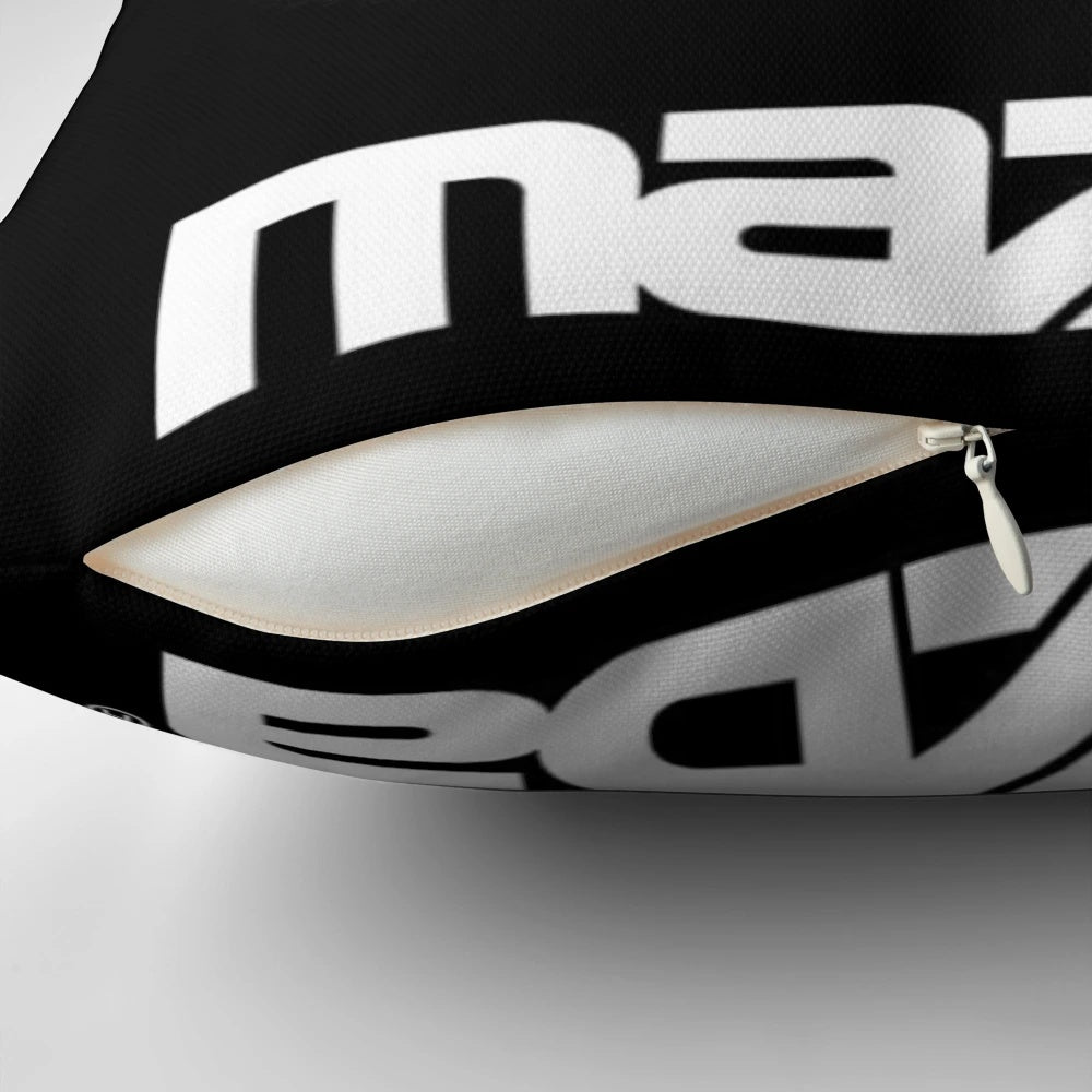 Mazda-inspired car pillow featuring the iconic Mazda logo