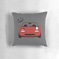 Soft and plush Mazda Miata MX5 roadster pillow with pop-up headlights design