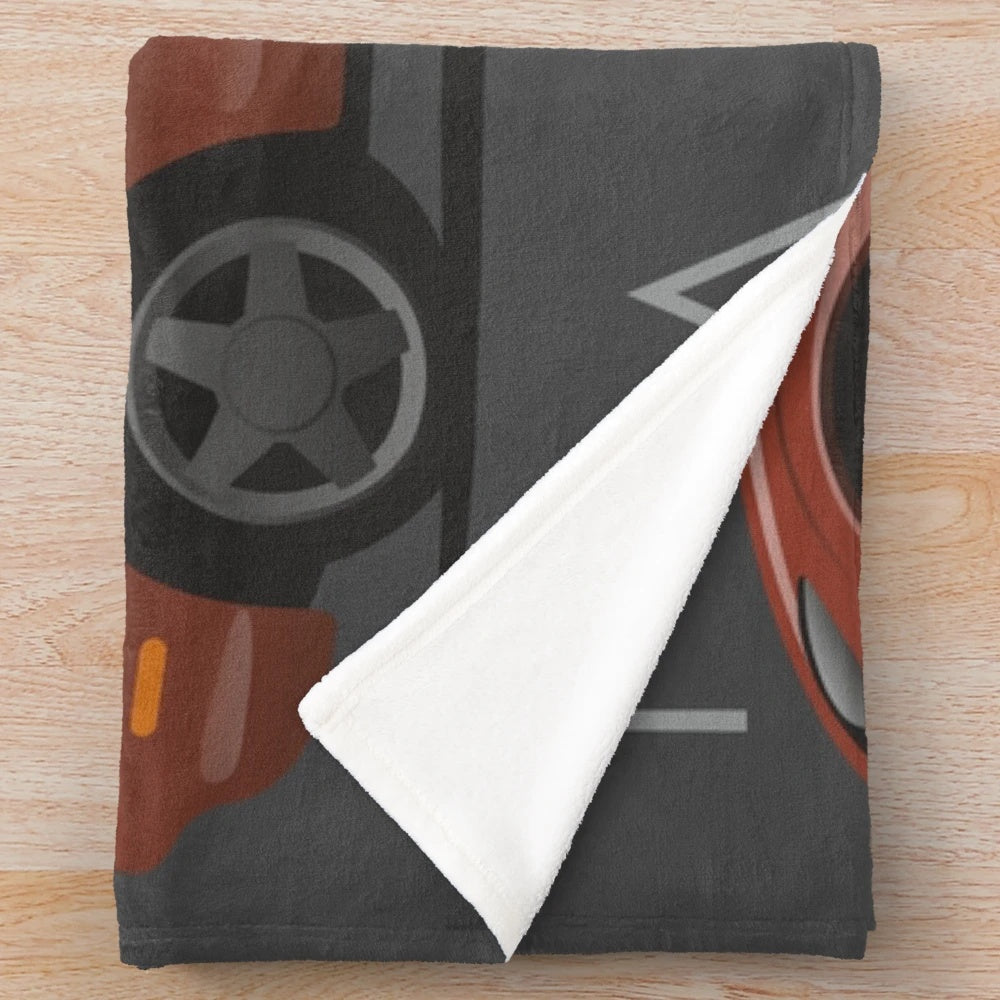 Mazda MX-5 inspired plush blanket for automotive enthusiasts