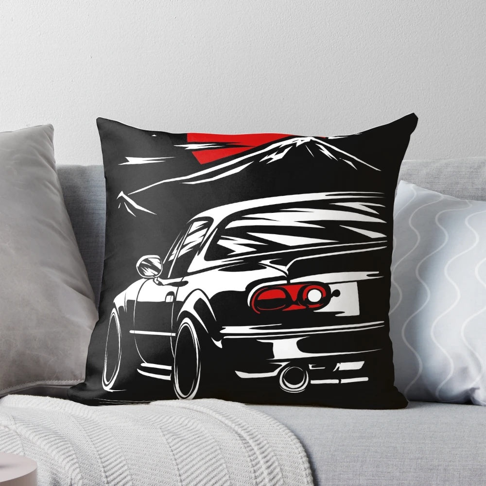 Mazda MX-5 Miata Pillow, a custom automotive accessory for JDM car enthusiasts