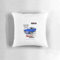 Mazda RX3 Rotary 13B Engine Blueprint Decorative Blue Pillow