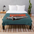 Mazda RX7 FC3S inspired plush blanket with car graphic design