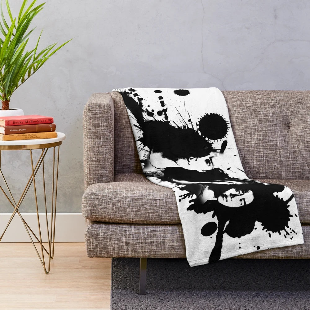 Maze Runner Death Cure inspired plush blanket featuring characters Thomas, Newt, and Minho
