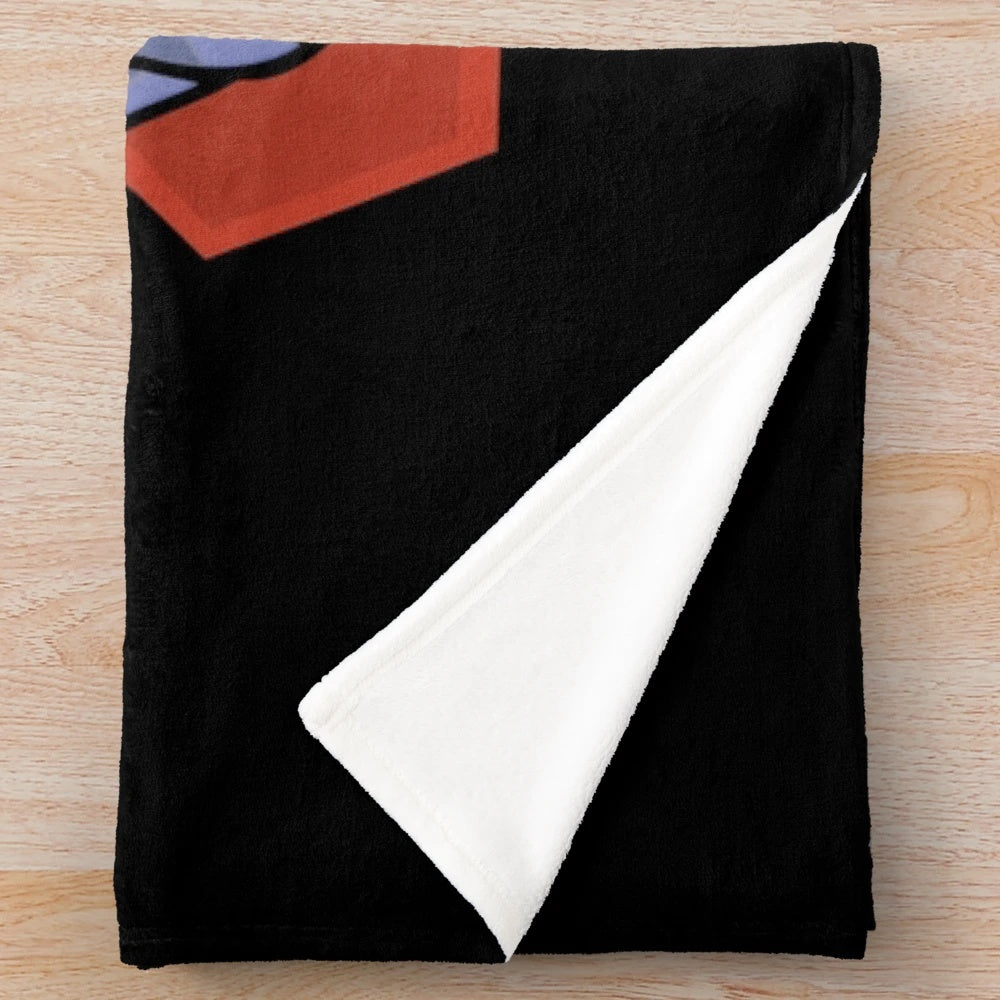 Mazinger Z inspired plush blanket with anime character design