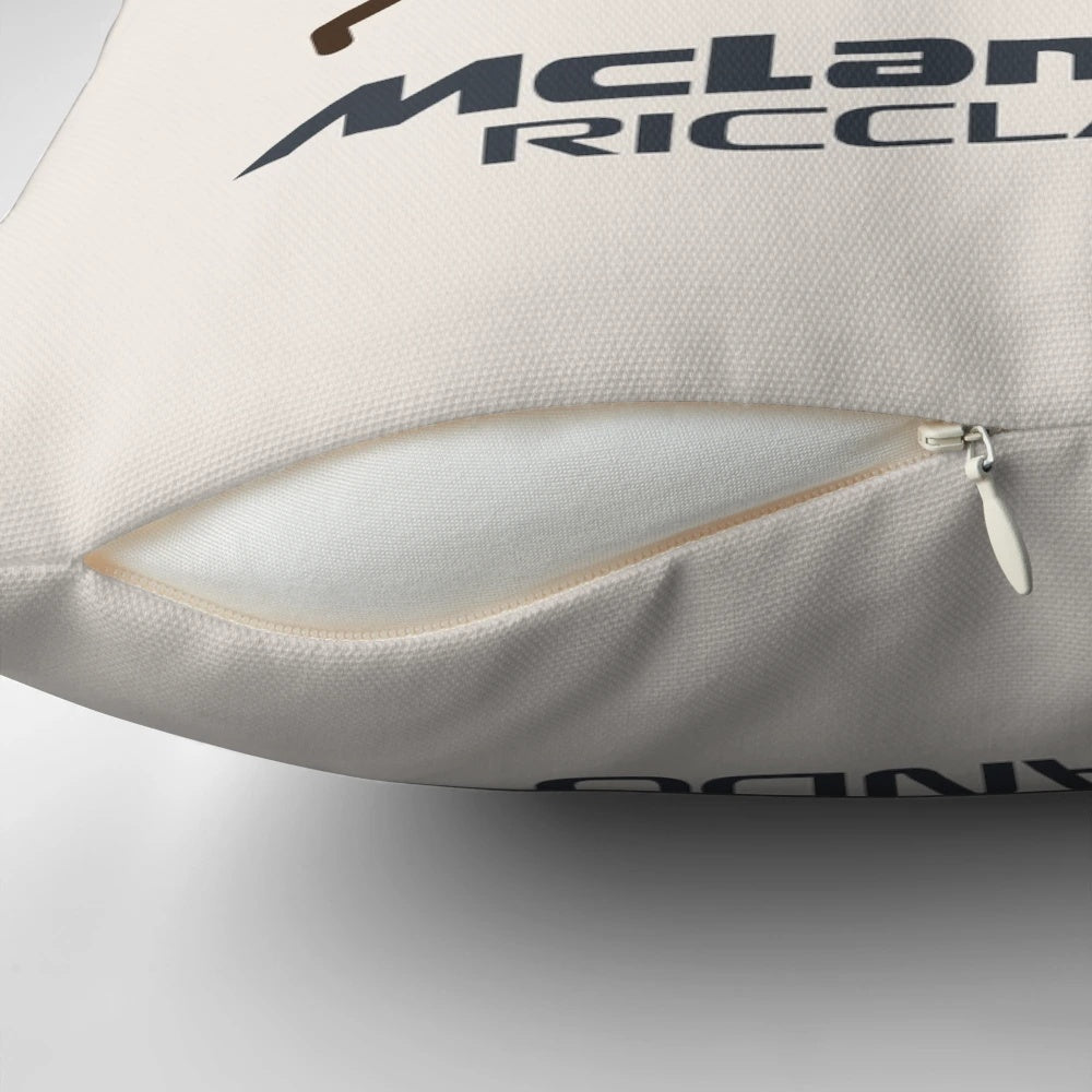 Mclaren F1 team Ricciardo and Norris pillow featuring the drivers and team logo