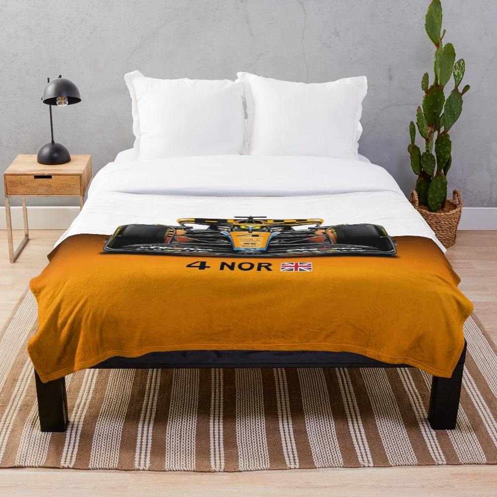 Mclaren Formula 1 Plush Blanket with Lando Norris Design