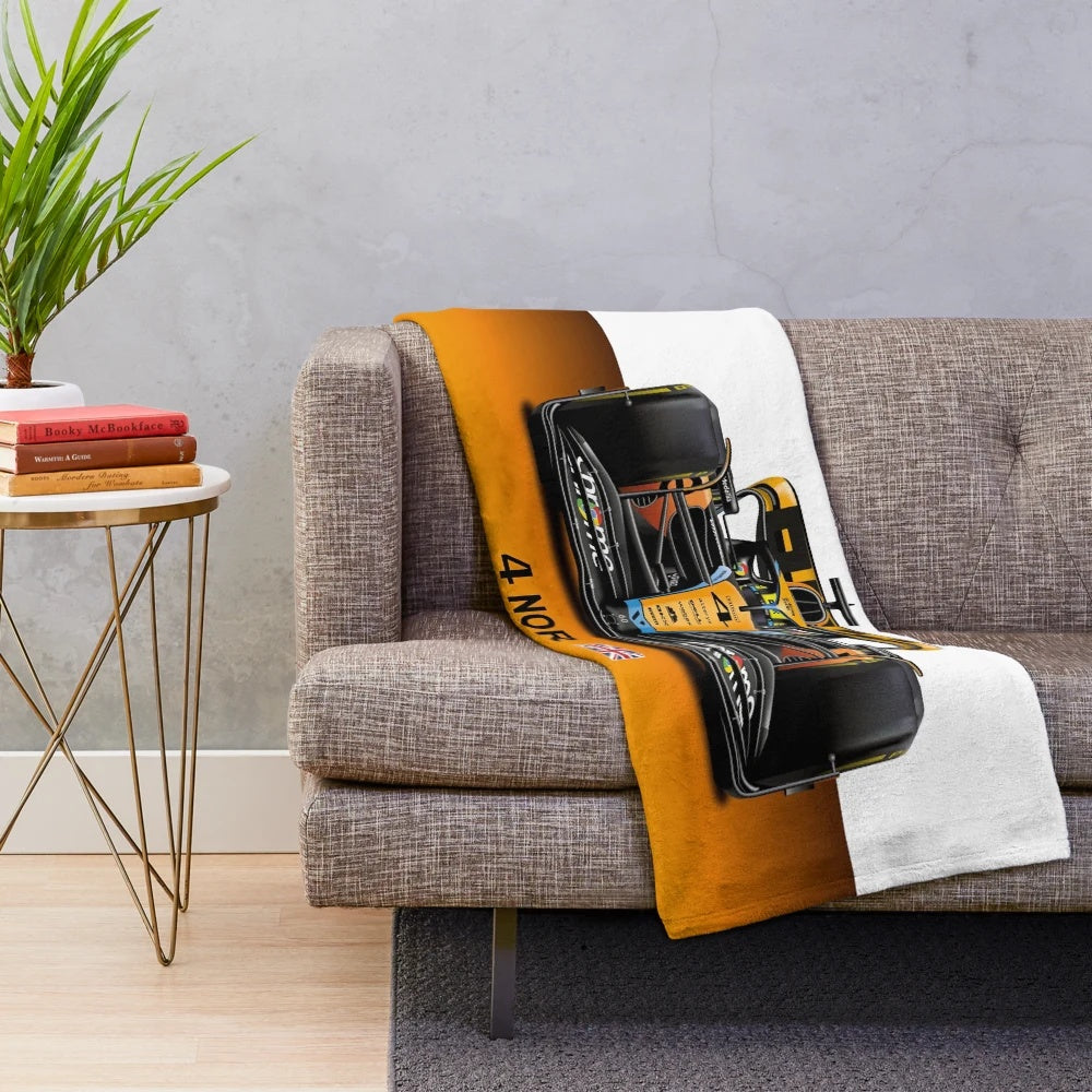 Mclaren Formula 1 Plush Blanket with Lando Norris Design
