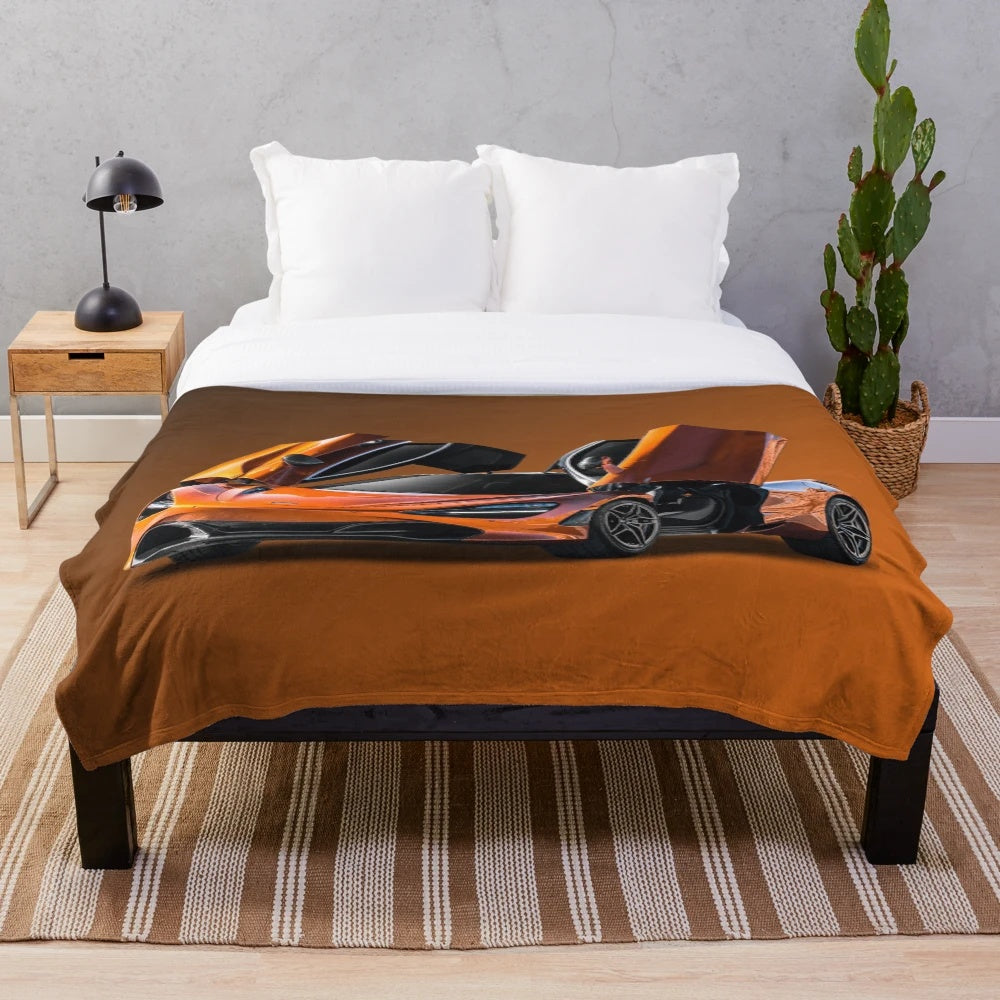 Mclaren P1 inspired plush blanket with Formula 1 design