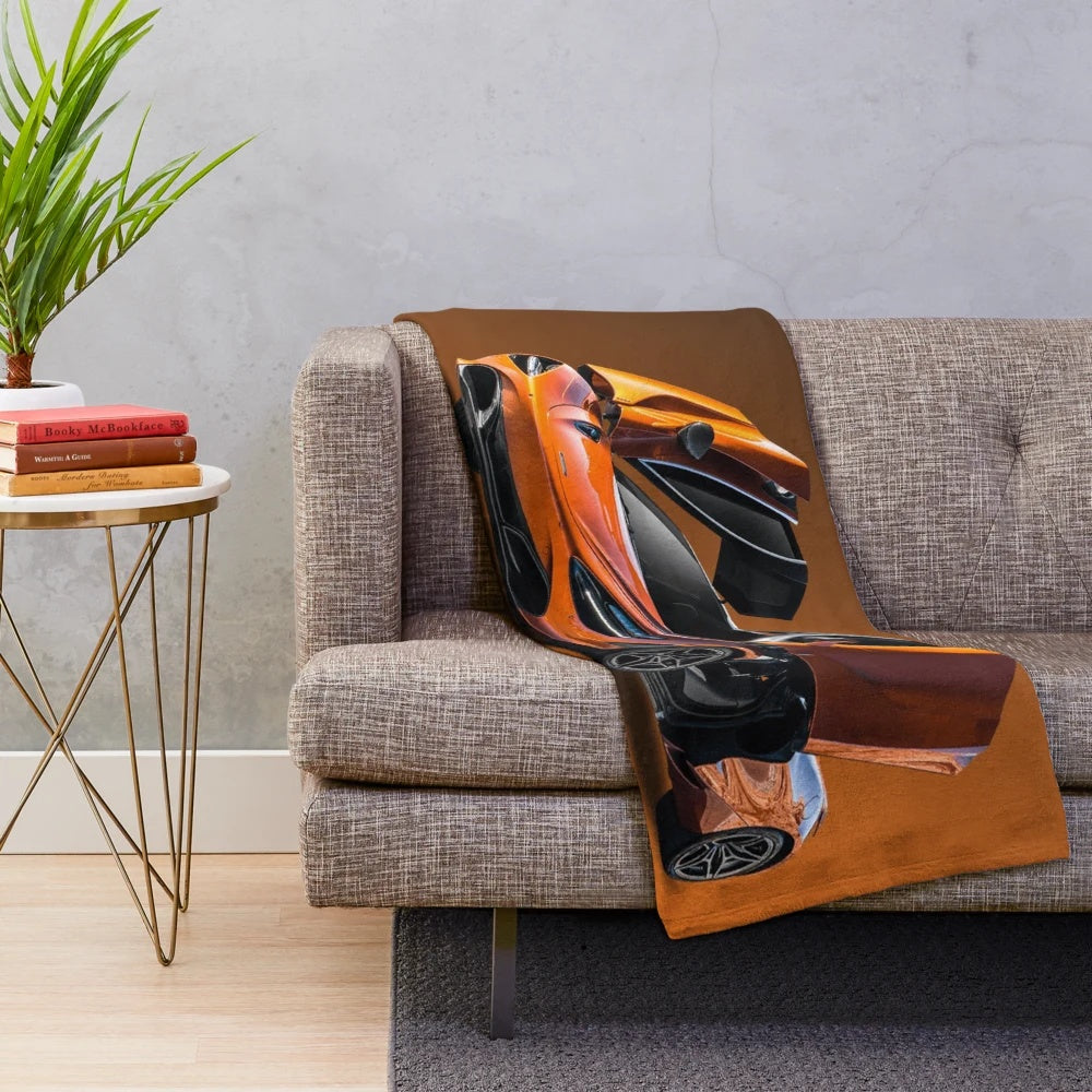 Mclaren P1 inspired plush blanket with Formula 1 design