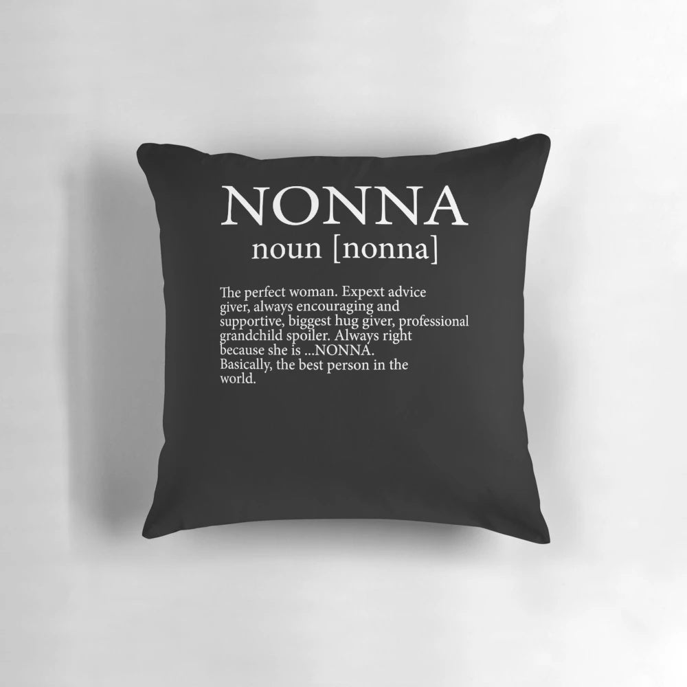 Nonna Definition Pillow with Inspirational Grandmother Quote