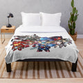 Final Gundam VII Plush Blanket, featuring a cute chibi design for anime and mecha enthusiasts