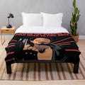 Mechanic-inspired plush blanket featuring a robotic design