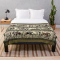Bayeux Tapestry inspired plush blanket