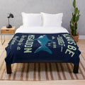 Megalodon themed plush blanket with shark teeth design