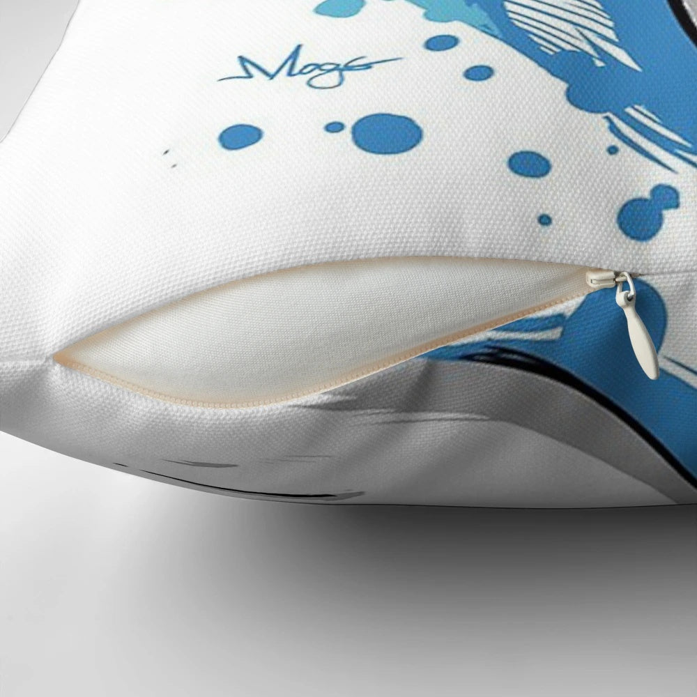 A vibrant and nostalgic Megaman Capcom Nintendo-themed decorative pillow