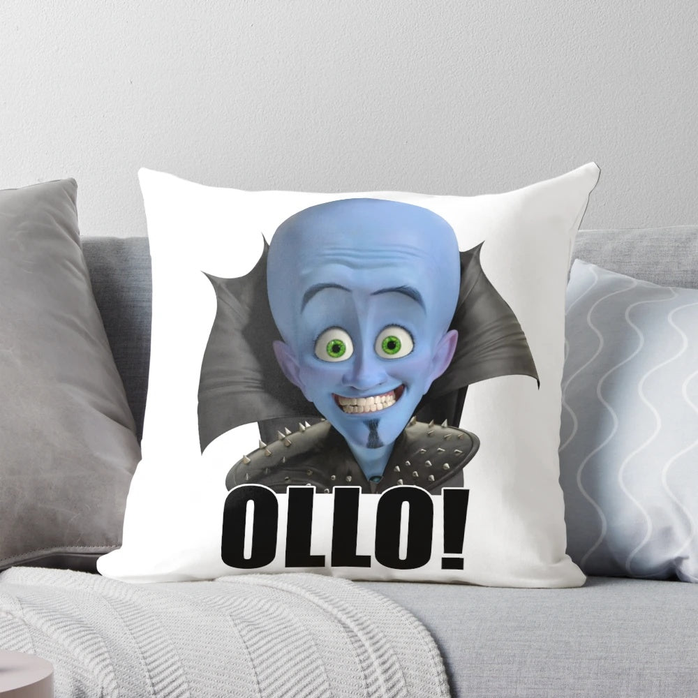 Megamind character Ollo! Hello! decorative throw pillow with Will Ferrell