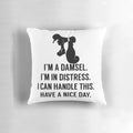 Megara Pillow featuring the character from Hercules and inspirational feminist quotes