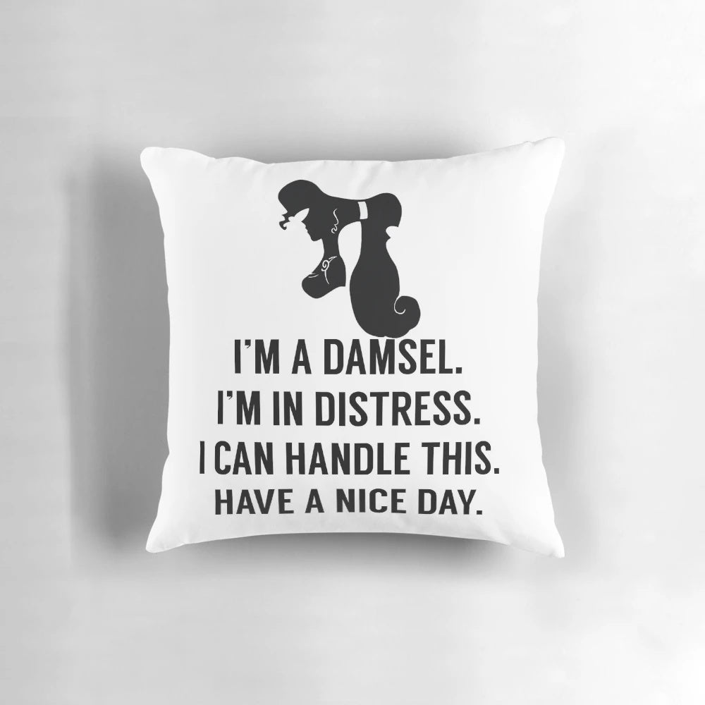 Megara Pillow featuring the character from Hercules and inspirational feminist quotes