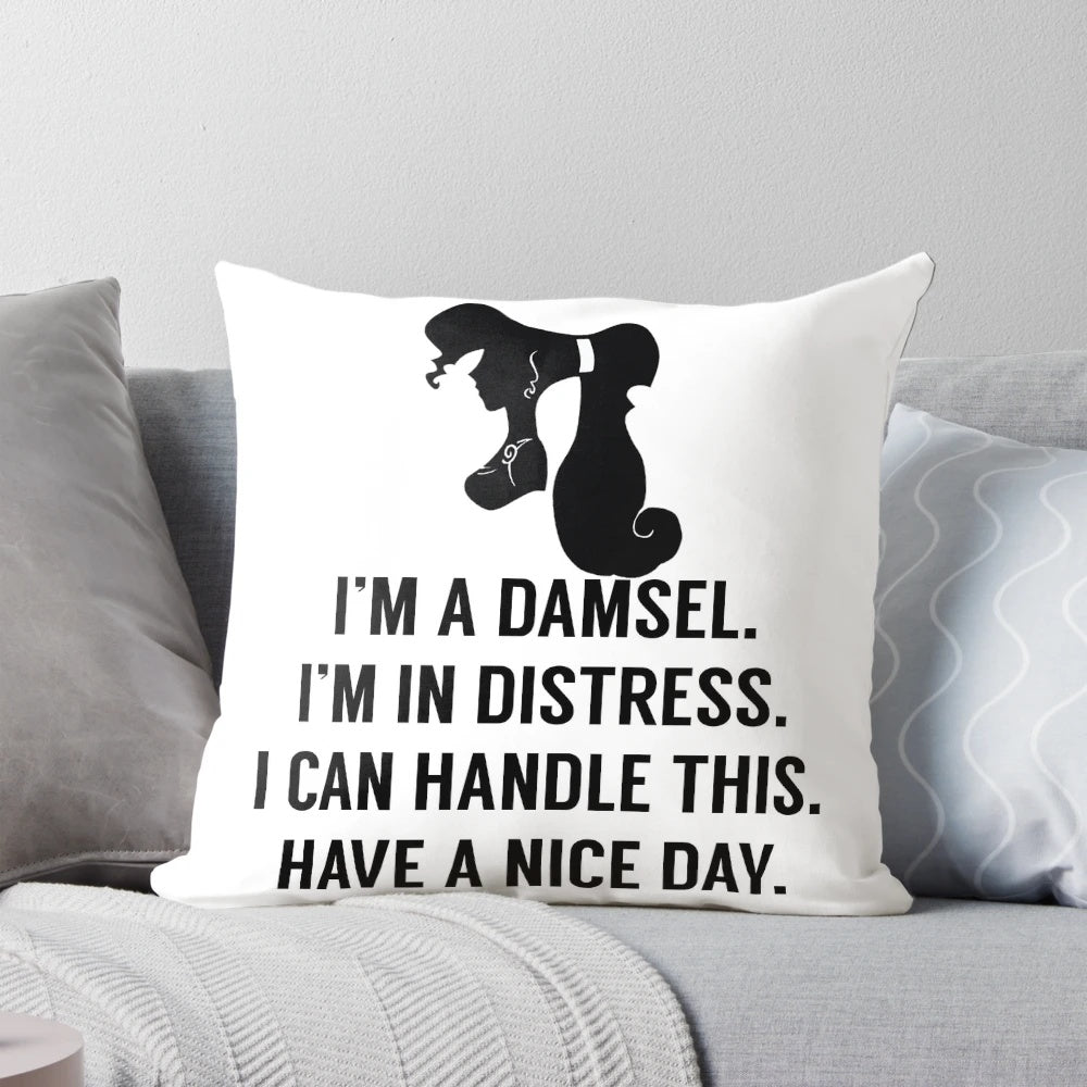 Megara Pillow featuring the character from Hercules and inspirational feminist quotes
