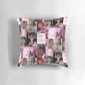 Soft, pink pillow with Melanie Martinez "Crybaby" portal design