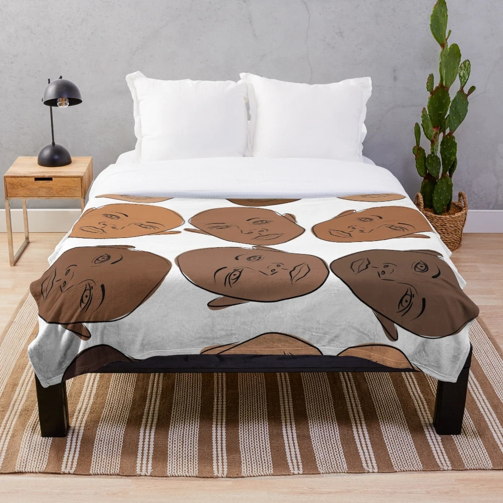 Melanin Creative Plush Blanket with vibrant black cultural design