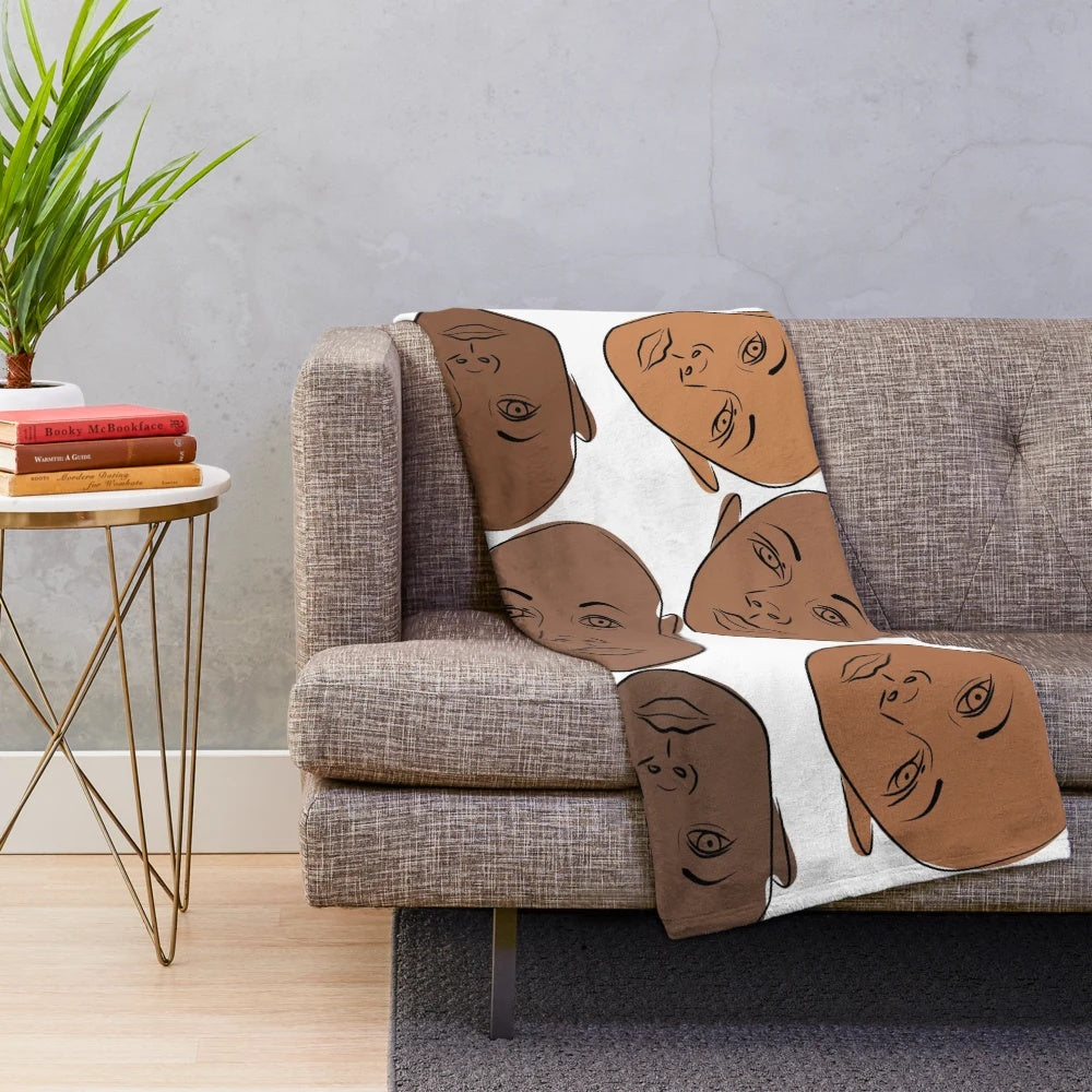 Melanin Creative Plush Blanket with vibrant black cultural design