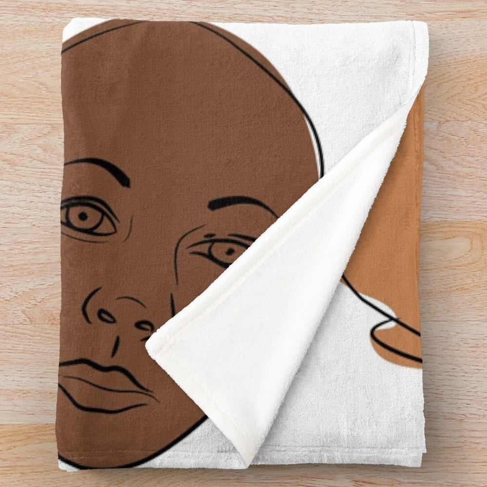 Melanin Creative Plush Blanket with vibrant black cultural design