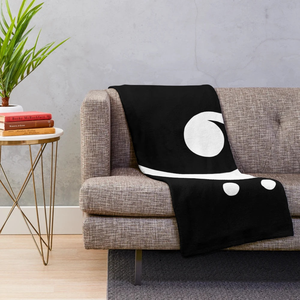 Bass Clef Plush Blanket with Musical Notes for Bass Players