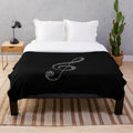 Plush Blanket with Musical Notes and Symbols