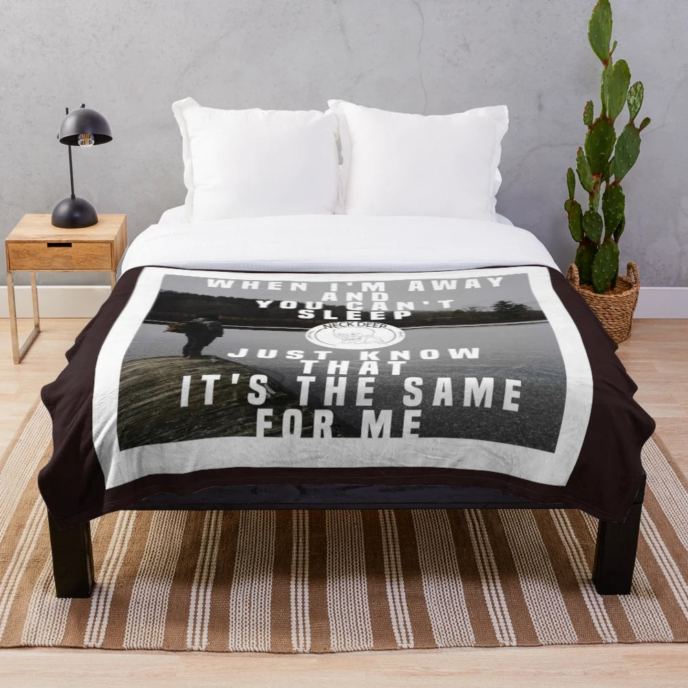 Neck Deep Lyric Plush Blanket