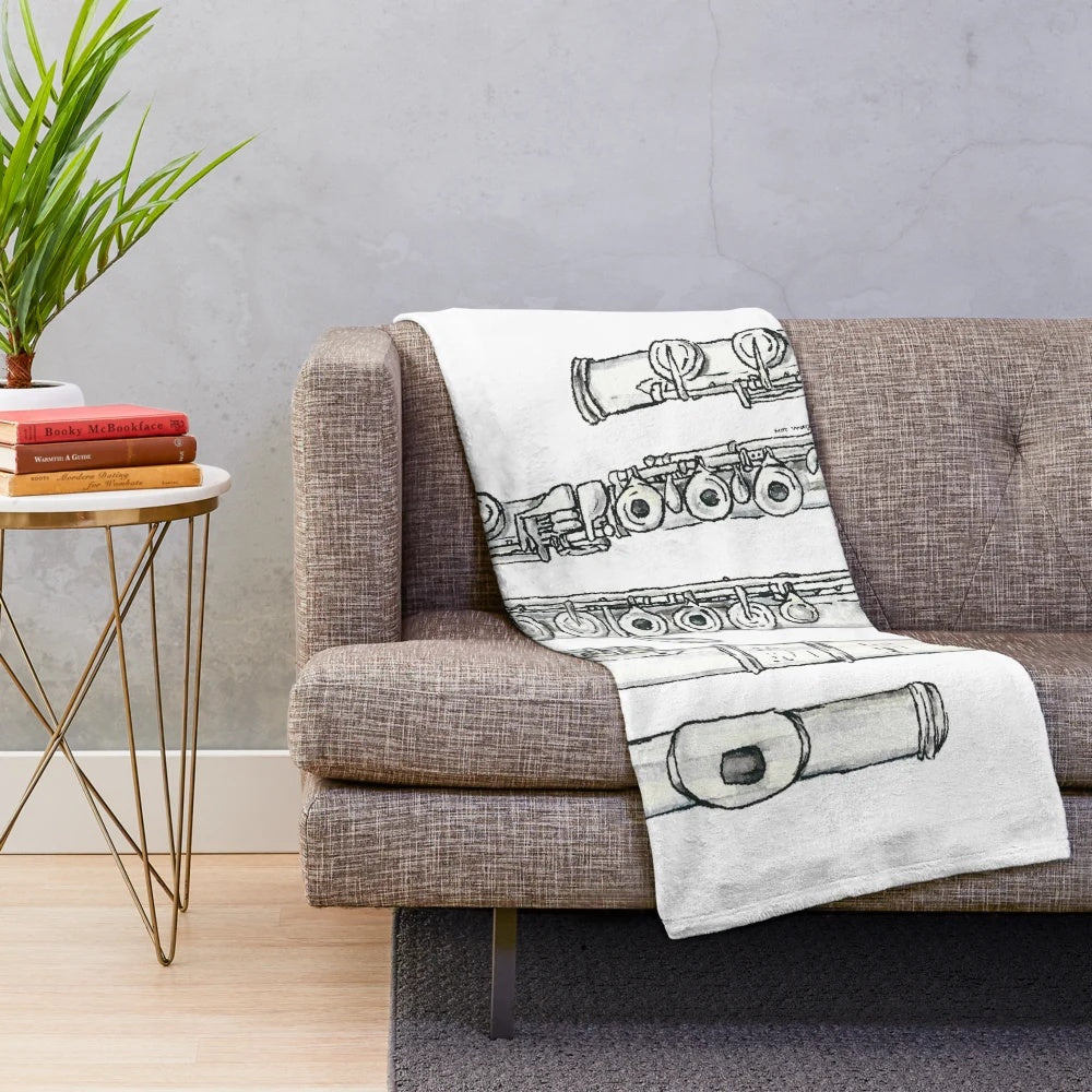 Flute plush blanket - a cozy musical companion