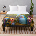 Music Bugs Plush Blanket featuring colorful musical insects