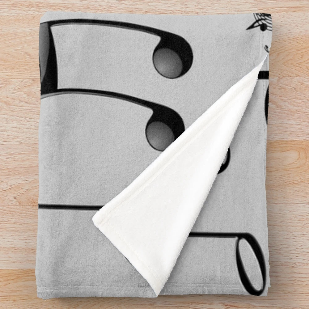 Musical notes plush blanket with a soft, cozy design
