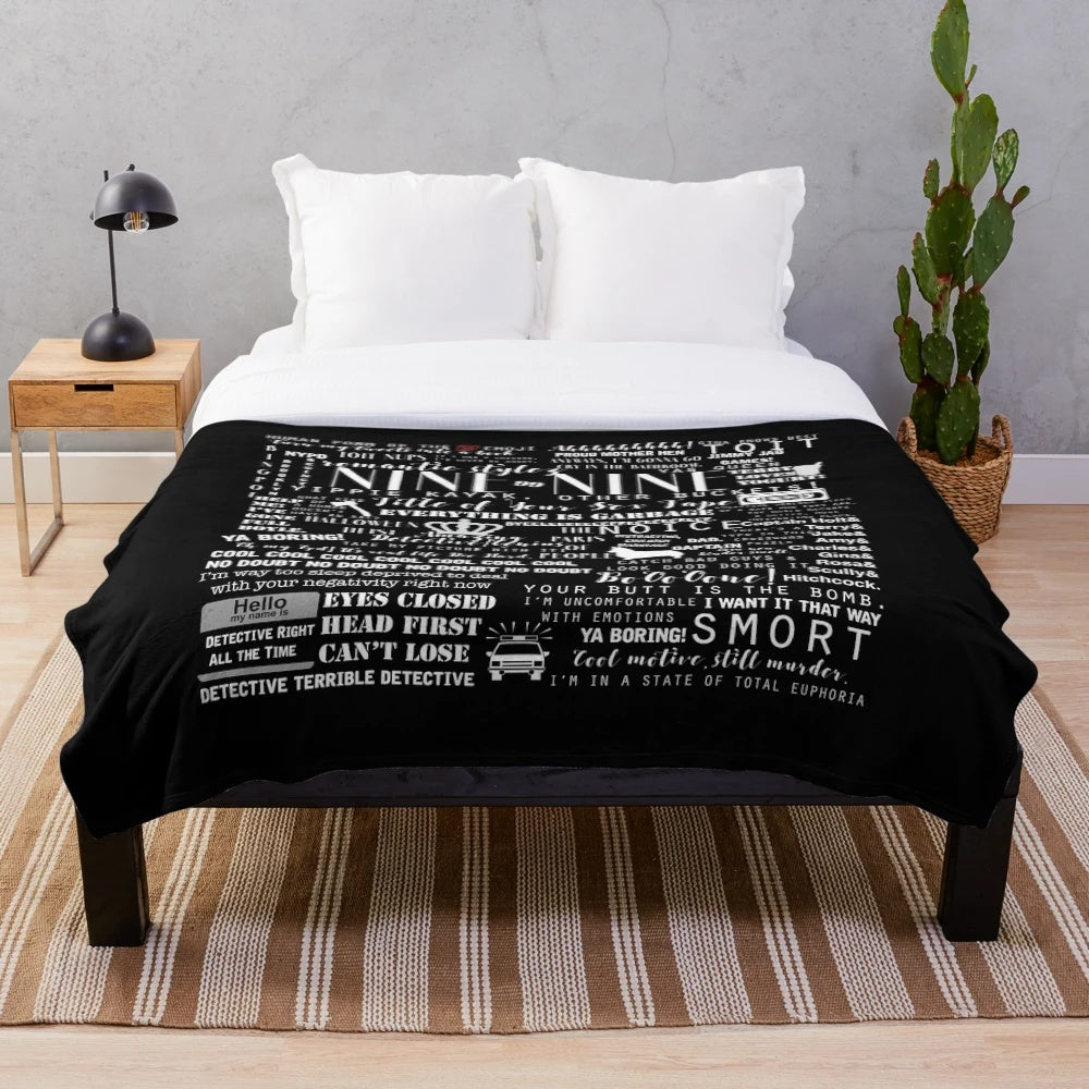 B99 Plush Blanket with Memorable Quotes from Brooklyn Nine-Nine